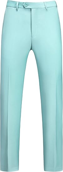 Mens Dress Pants Front Flat Fit Casual Pants - dress size pants : 28 Unfinished bottom