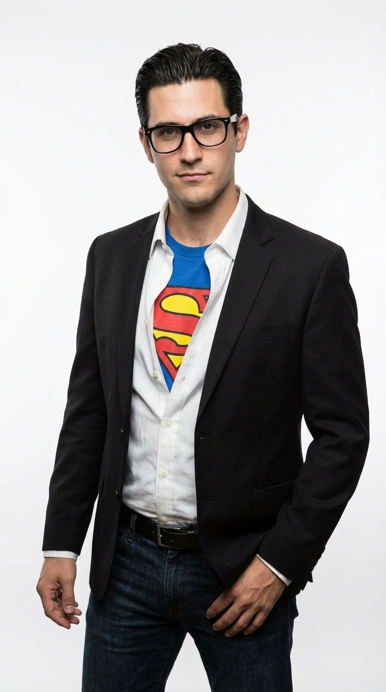 Mens Black Blazer – Clark Kent Inspired Smart Casual Office Blazer for Men Classic Everyday Formal Jacket - 36 Short