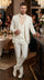 Vinci Men’s Ivory Three Piece Suit – Ivory 3PC Formal Wedding Suit for Groom, Prom and Black Tie Events