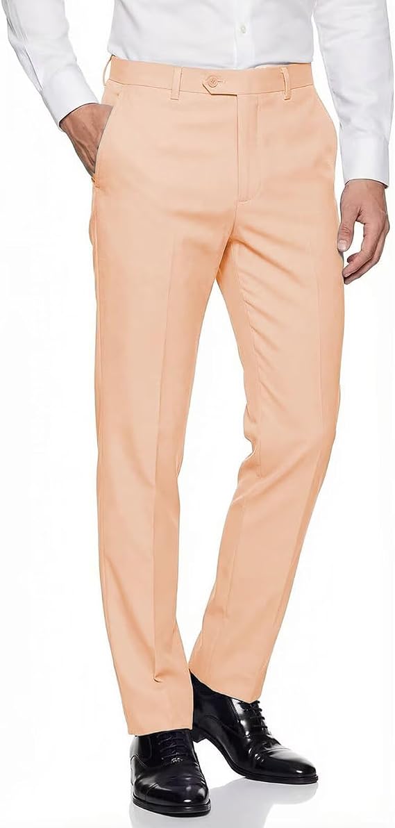 Mens Expandable Waist Business Casual Dress Pants - dress size pants : 28 Unfinished bottom