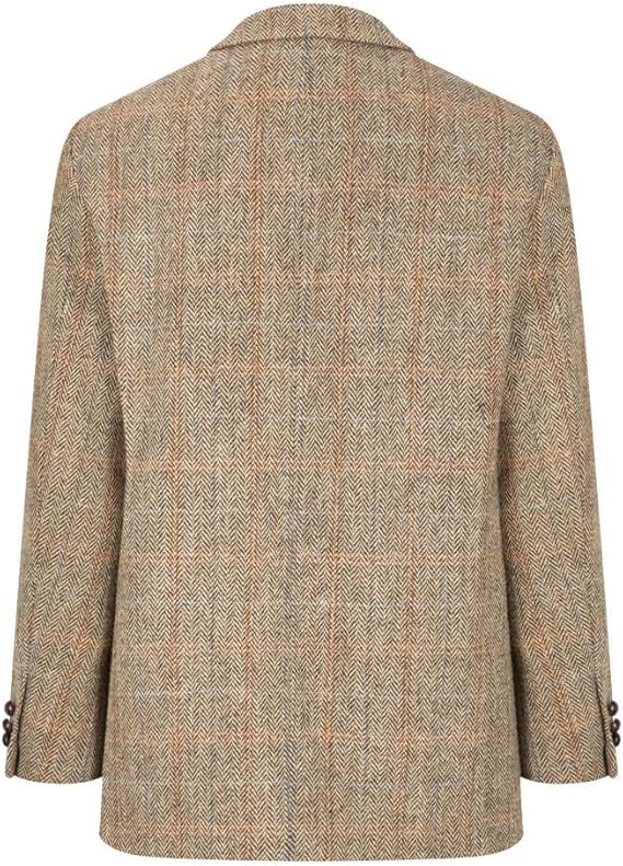 Walker and Hawkes Harris Tweed Blakemore Blazer for Men - Hand-Woven Wool Tweed Jacket with Polyester Lining, Regular Fit - 36 Short