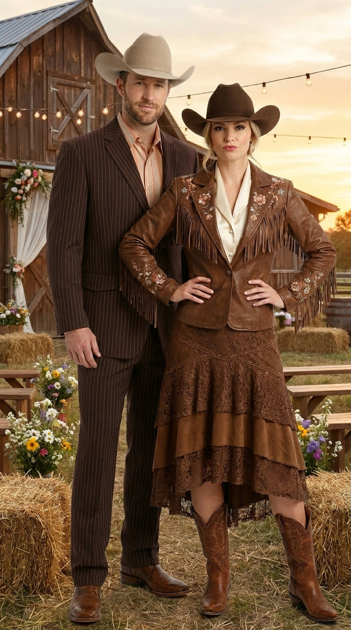 Men’s Pinstripe Western Suit – Classic Formal Blazer and Pant Set for Wedding, Traje Para Hombre Cowboy Style