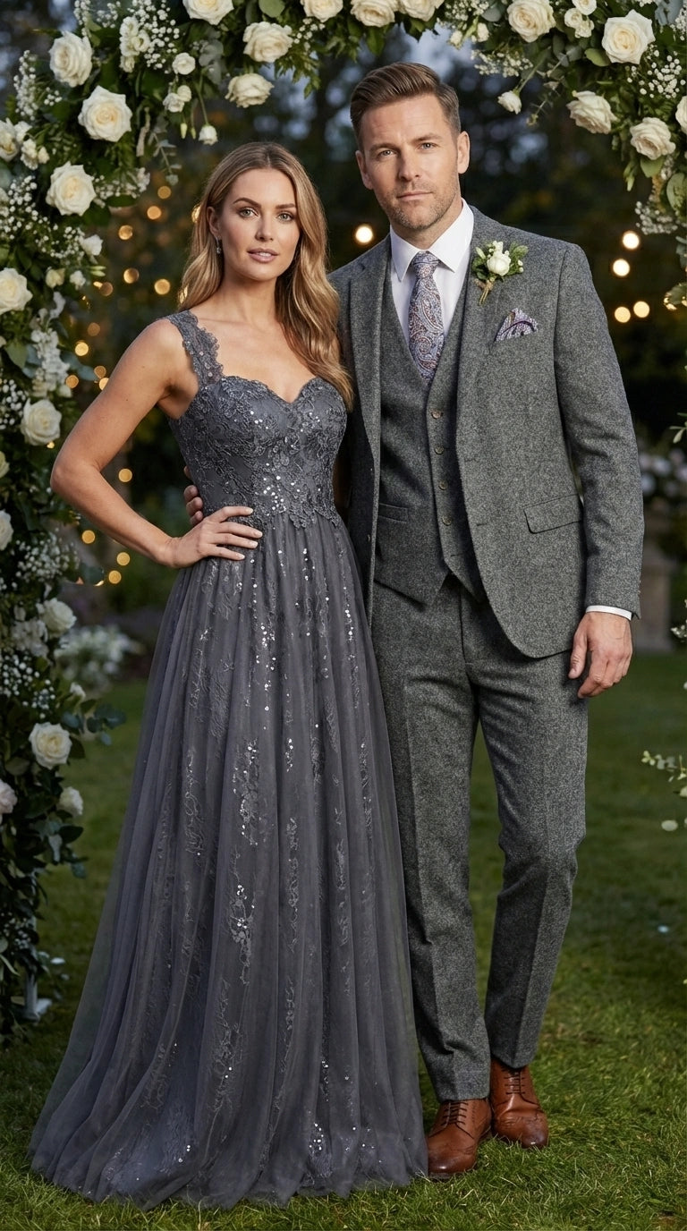Men’s Peaky Blinder Light Grey Tweed Suit with Vest – Classic Three Piece Formal Suit, Vintage Wedding Business Outfit - 34 Short or Extra Small
