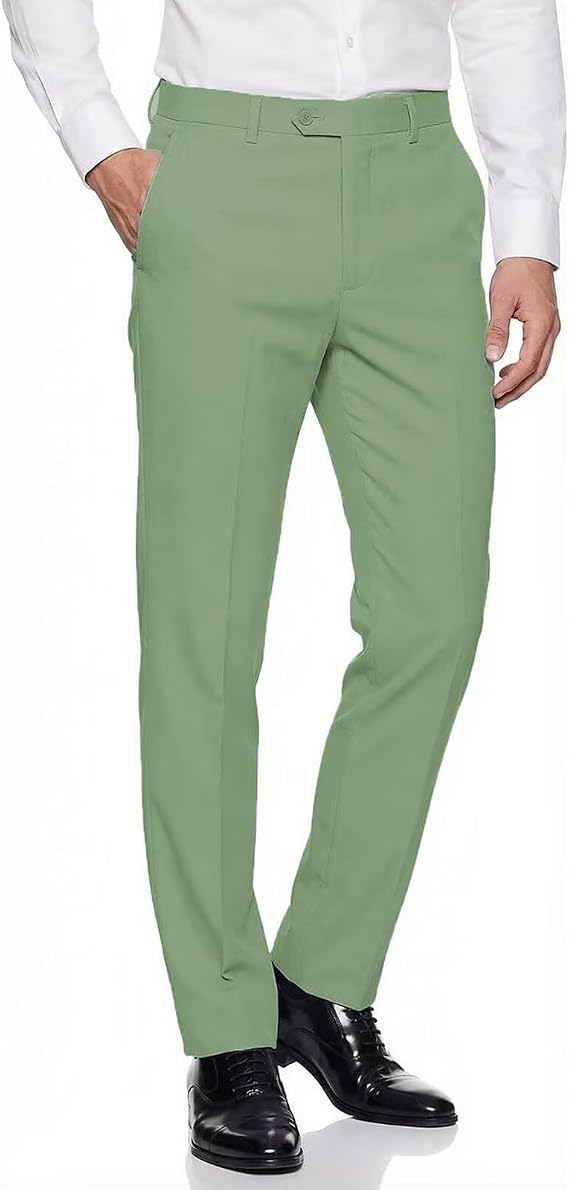 Mens Expandable Waist Business Casual Dress Pants - dress size pants : 28 Unfinished bottom