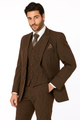 1920s Mens Suit - 1920s Mens Outfit - 1920s costume Bold Pinstripe Wide Suit in Brown - New Arrival