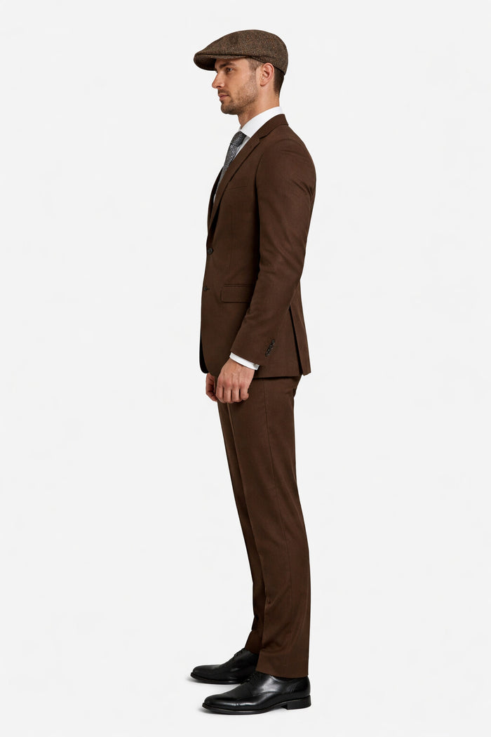 1920's Men's Clothing - Tweed Suit - Herringbone 1920s Mens Suit  - Vintage Cognac  Suit