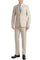 "Classic Fit Two Button Men's Suit with Vest - Light Tan Beige"