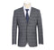 293-14 Men's Classic Fit Single Breasted Grey & White Check Suits