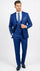 Men’s Royal Blue 3 Piece Suit Set with Vest – Formal Wedding and Party Wear Suit - Saphire Cobalt blue