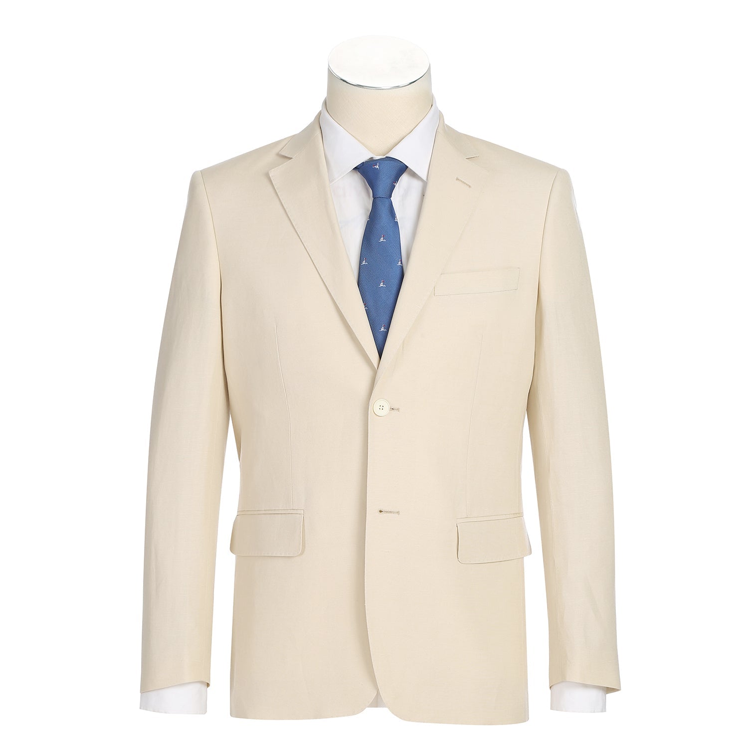 611-6 Men's New Slim Fit Checked Linen Suits - 38Lx32W