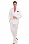 Men’s White Double-Breasted 3-Piece Suit Set – Premium Tailored Fit Formal Wedding and Evening Suit