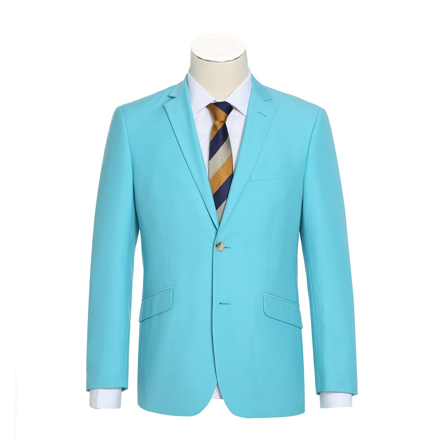 201-59 Men's 2-Piece Slim Fit Single Breasted Notch Lapel Suit - 38Lx32W