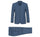 293-4 Men's 2-Piece Slim Fit Notch Lapel Stretch Windowpane Suit
