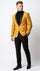 Men's Gold Shawl Lapel Blazer Tuxedo Dinner Jacket – Luxury Formal Blazer Jacket for Wedding, Party and Evening Events
