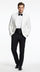 Men's White Dinner Jacket Tuxedo Blazer with Black Satin Shawl Lapel  With Black Tuxedo Pants