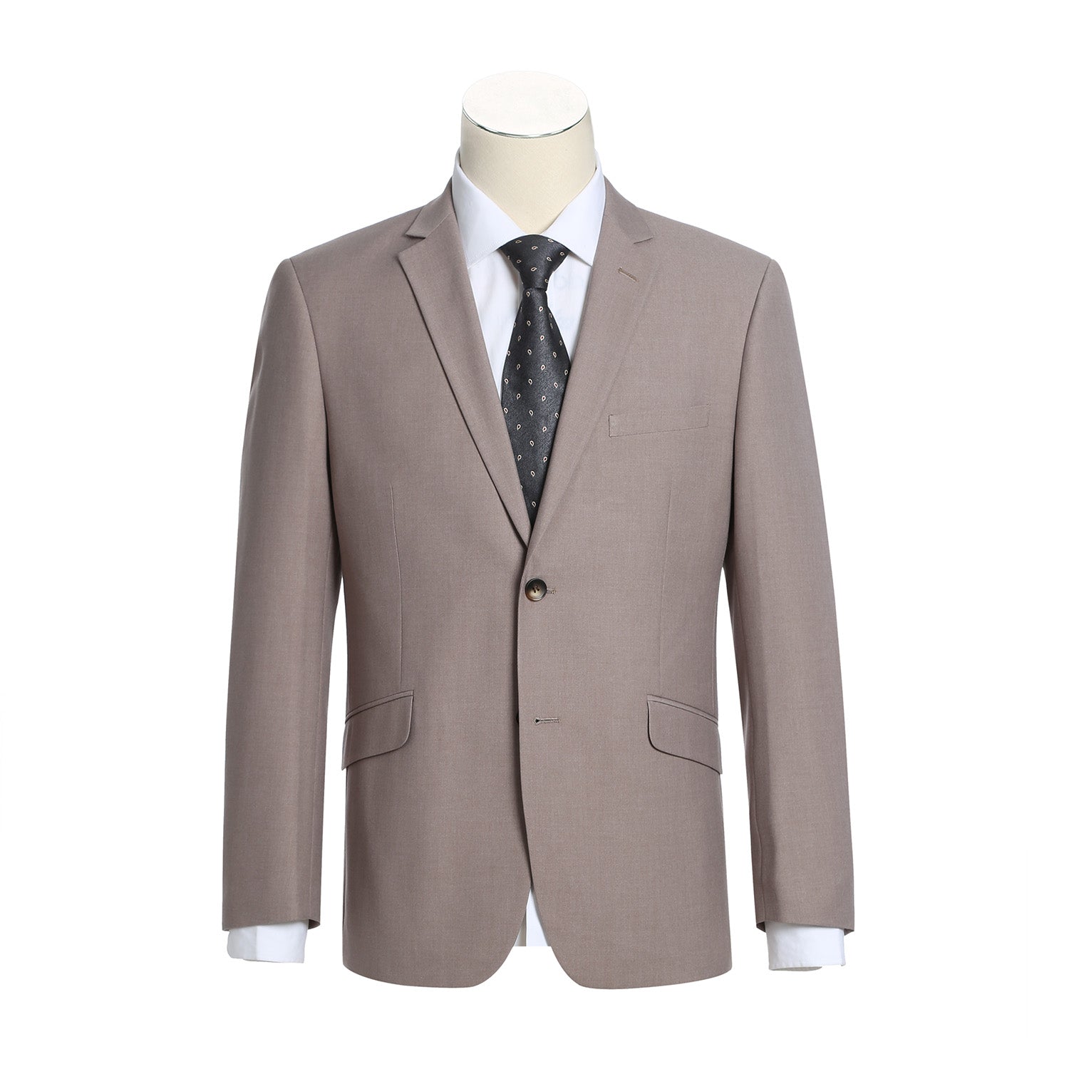 201-103 Men's 2-Piece Slim Fit Single Breasted Notch Lapel Suit - 38Lx32W