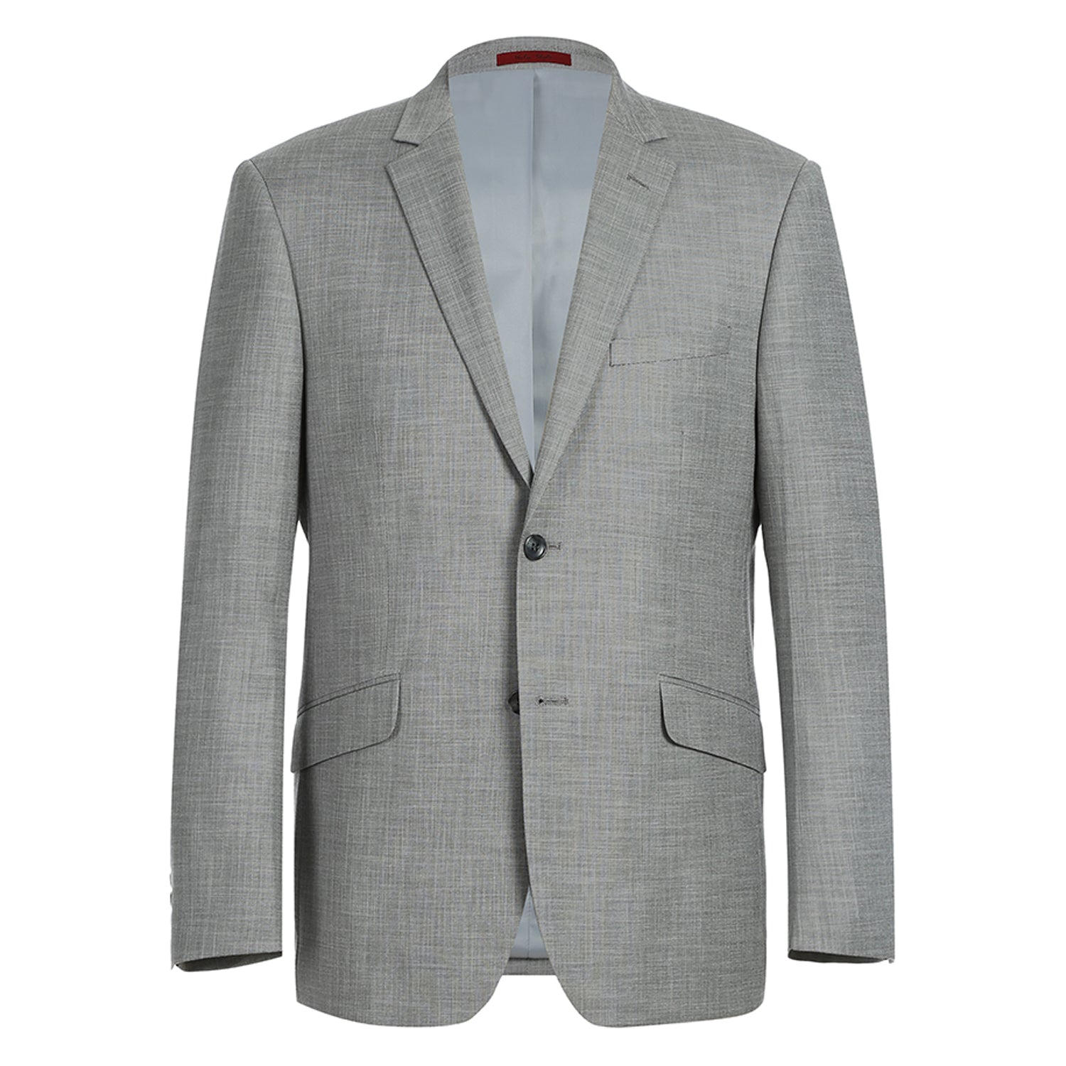 293-17 Men's Slim Fit Notch Lapels Gray Solid Suits - 38Lx32W
