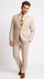 Vitali Men’s Natural Beige Pinstripe Suit – Summer Tan Pinstripe  Weddings and Business Wear