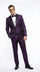 Mens Purple Shimmer Mardi Gras Suit with Black Satin Lapel Shiny Metallic Formal Party and Carnival Suit Sequin Look