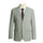 611-1 Men's Slim Fit Notch Lapels Gray Stripe Cotton Suits