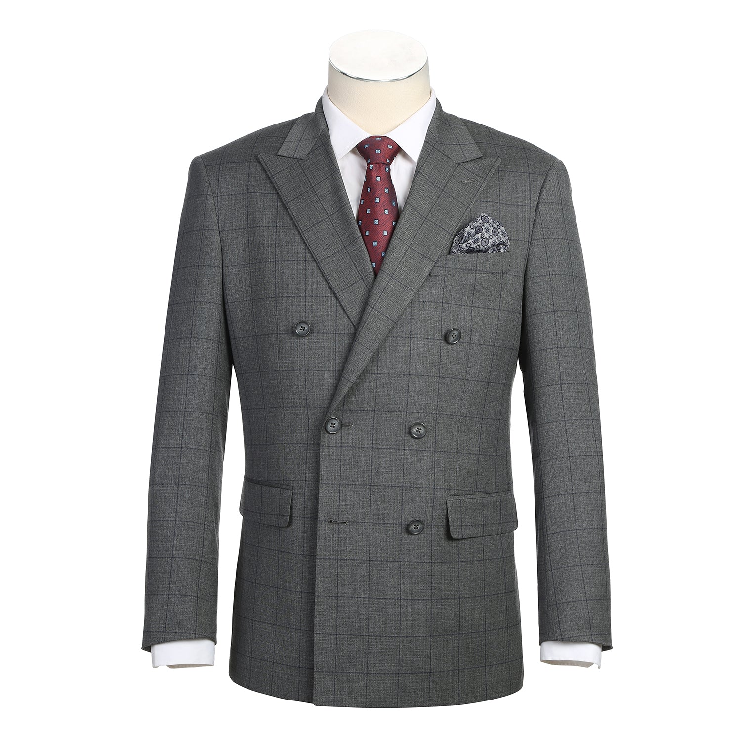 293-44 Men's Double-Breasted New Slim Fit Suits - 36Rx30W