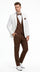 Men’s Ivory and Brown 3 Piece Suit – Elegant White Blazer with Brown Vest and Trousers for Wedding, Prom and Formal Events in off White Cream + Bowtie