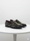 Men’s Studded Velvet Loafers – Designer Party and Prom Dress Shoes with Gold and Silver Spikes