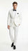 Mens White Wedding Tuxedo Suit – Formal Groom Suit Set Classic Dinner Jacket + White Tuxedo Shirt + Black Bow Tie