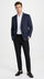 Mens Navy Blue Pinstripe Double Breasted Blazer Sport Coat – Classic Formal Business Jacket for Party and Smart Casual Wear