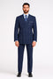 Mens Royal Blue Pinstripe Double-Breasted Suit – 6-Button Classic Vintage Gangster Style in Indigo Cobalt Blue  Pinstripe Color