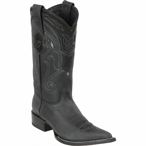 Black Pointy Mexican Boots Pointed Toe - 6EE