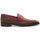 Mezlan Croco Embossed Penny Loafer Burgundy / Dark Cognac (21081)