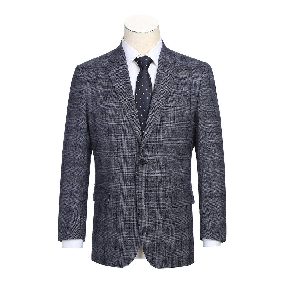 38Lx32W 293-30 Men's Classic Fit Checked Suits
