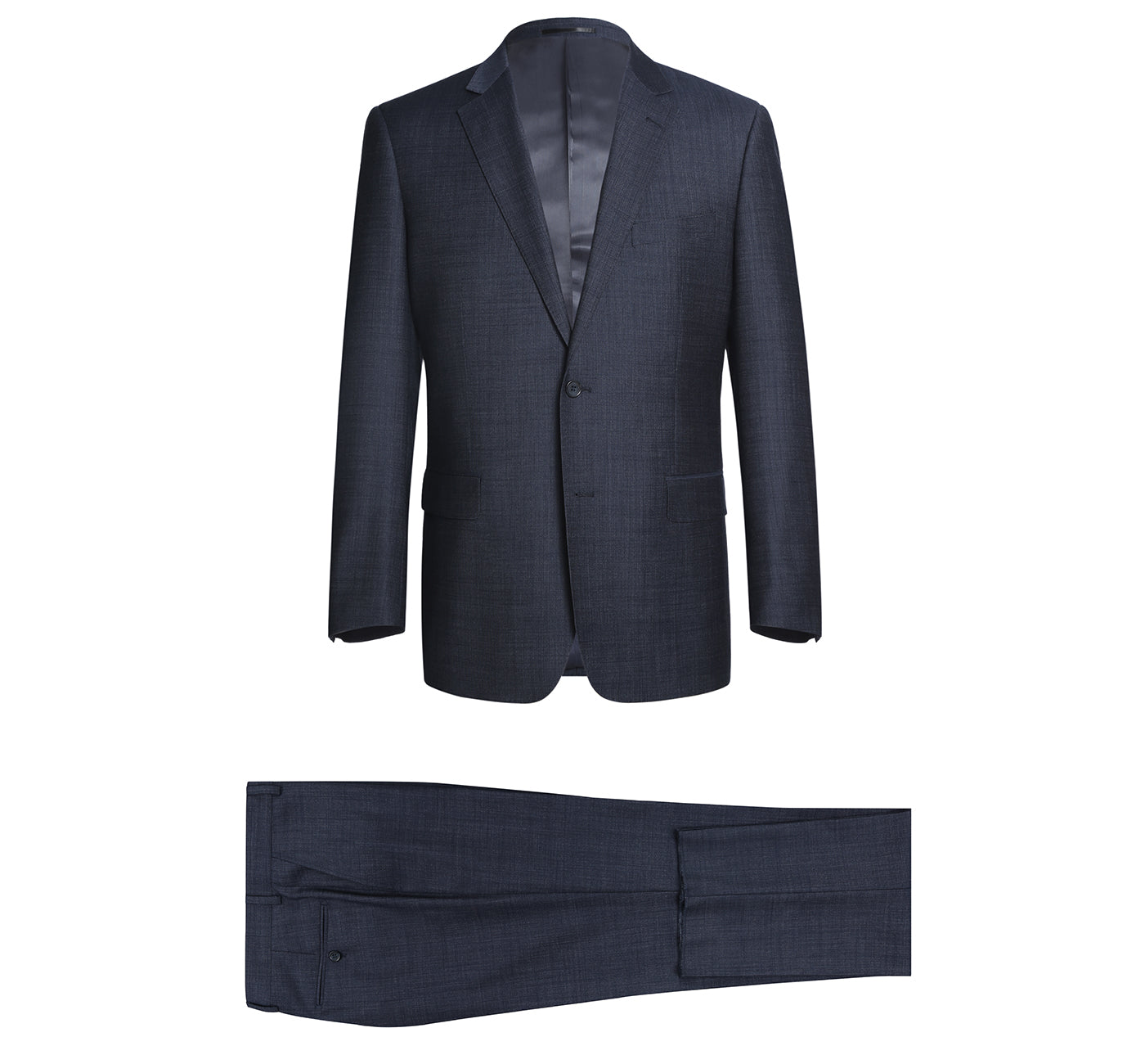 558-3 Men's Two Piece Classic Fit Wool Blend Suit - 38Sx32W