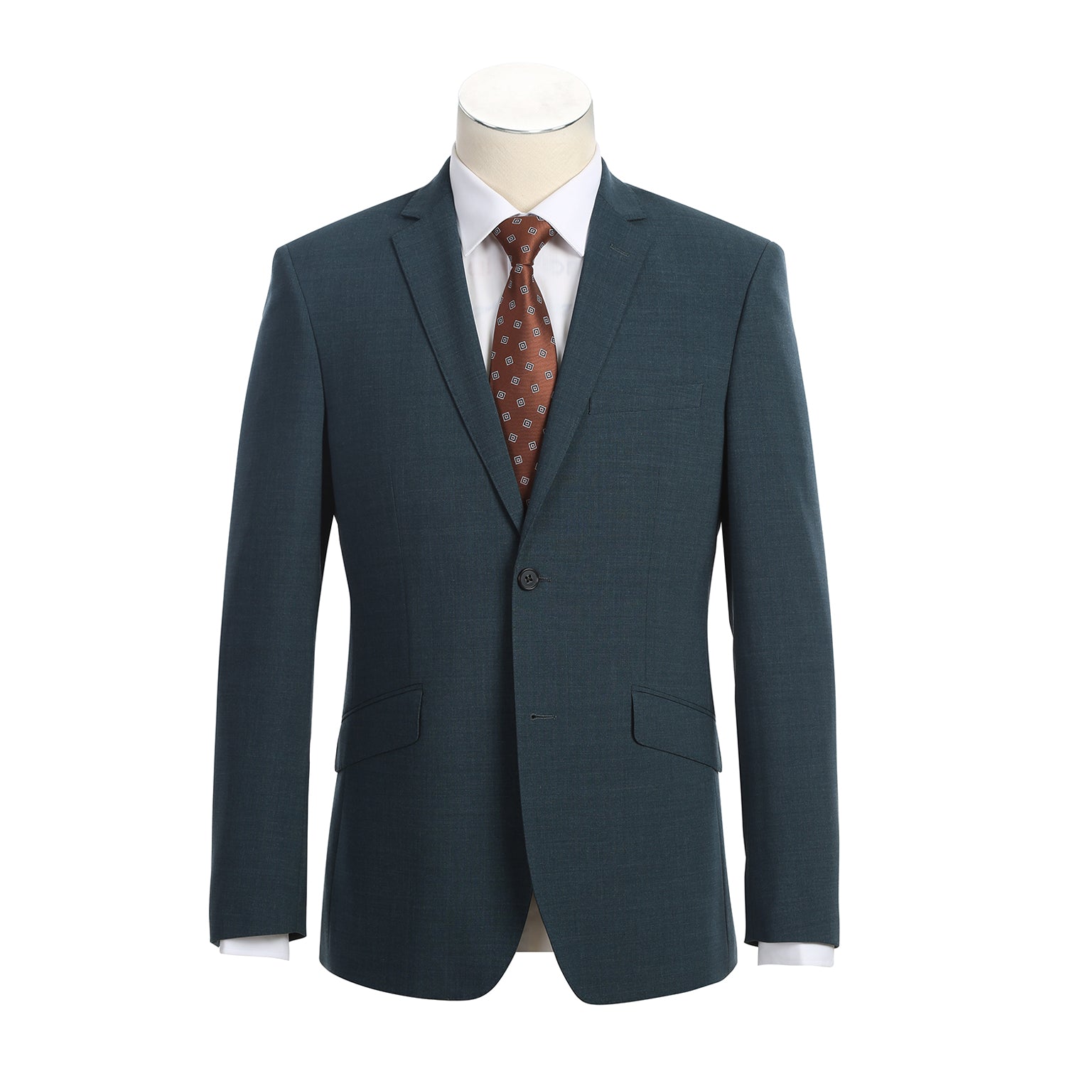566-5 Men's Slim Fit Wool Suits - 38Lx32W