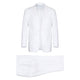 601-20 Men's Notch Lapels White Solid Linen Suits