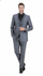 Men’s Dark Grey Shiny Two-Piece Suit – Slim Fitted Formal Jacket and Tailored Pants - Sateen Metalic in Charcoal Gray Color