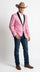 Mens Hot Pink Paisley Western Blazer Jacket – Stylish Pattern Formal Blazer with Black Shawl Lapel for Party, Wedding Cowboy Sportcoat