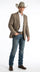 Men’s Dark Tan Taupe Light Brown Western Cowboy Blazer – Classic Country Style Jacket for Wedding, Casual Country Jacket Textured