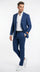 Mens Enzo Tovare Denim Blue Linen Summer Suit – Breathable Two Piece Suit for Wedding, Business, Travel