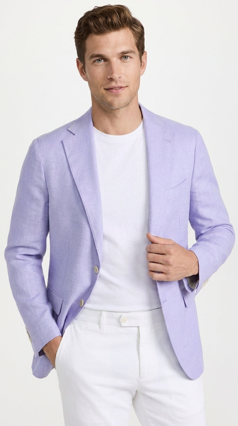 Men’s Lavender Sport Coat – Two-Button Wedding, Business and Smart Casual Blazer