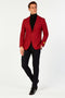 Men’s Burgundy Red - Wine  Two-Button Sport Coat – Stylish Blazer for Business, Parties