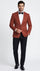 Men’s Brick Copper Rust Color  Blazer – Slim Fit Formal and Party Wear Jacket in Burnt Orange Sport Coat