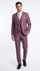 Men’s Mauve Three-Piece Suit – Slim Fit Formal Blazer, Vest, and Trousers for Weddings Rose Gold Pinkish Color