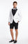 Men’s White and Black Tuxedo Suit with Shorts – Modern Formal Blazer and Short Pants Set for Wedding, Prom Suit