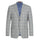 293-15 Men's Slim Fit Notch Lapels Light Gray Check Suits