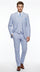 Cheap priced Suit - Mens 2 Button Jacket + Pants Summer Seersucker Blue Suit