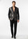 Mens Black and White and Silver Sequin Embroidered Blazer – Luxury Designer Party Wear with Geometric Detailing