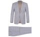 292-7 Men's Slim Fit 2-Piece Single Breasted Check Dress Suit