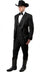 Black Western Tuxedo for Men | Classic Three Piece Formal Wedding Peak Lapel with Trim Collar Cowboy Suit